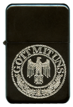 Feuerzeug schwarz "Gott mit uns"