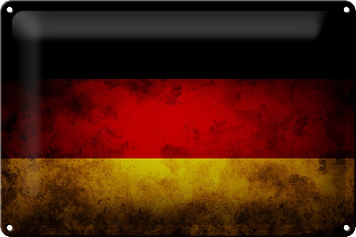 Blechschild "schwarz-rot-gold", 30 x 20 cm
