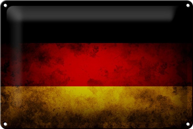 Blechschild "schwarz-rot-gold", 30 x 20 cm
