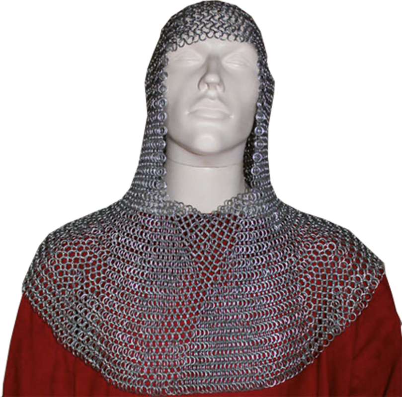Kettenhaube mit Kragen