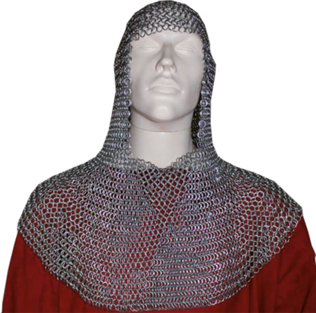 Kettenhaube mit Kragen