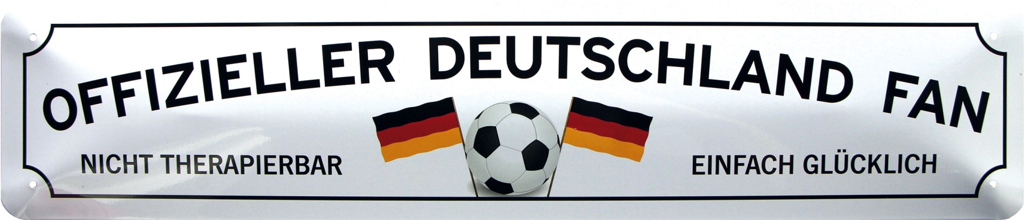 Blechschild "Offizieller Deutschland-Fan"