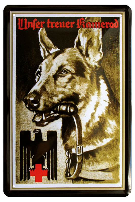 Blechschild "Schäferhund - Unser treuer Kamerad"