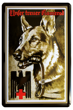 Blechschild "Schäferhund - Unser treuer Kamerad"