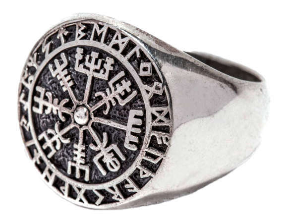 Ring "Vegvesir", silber