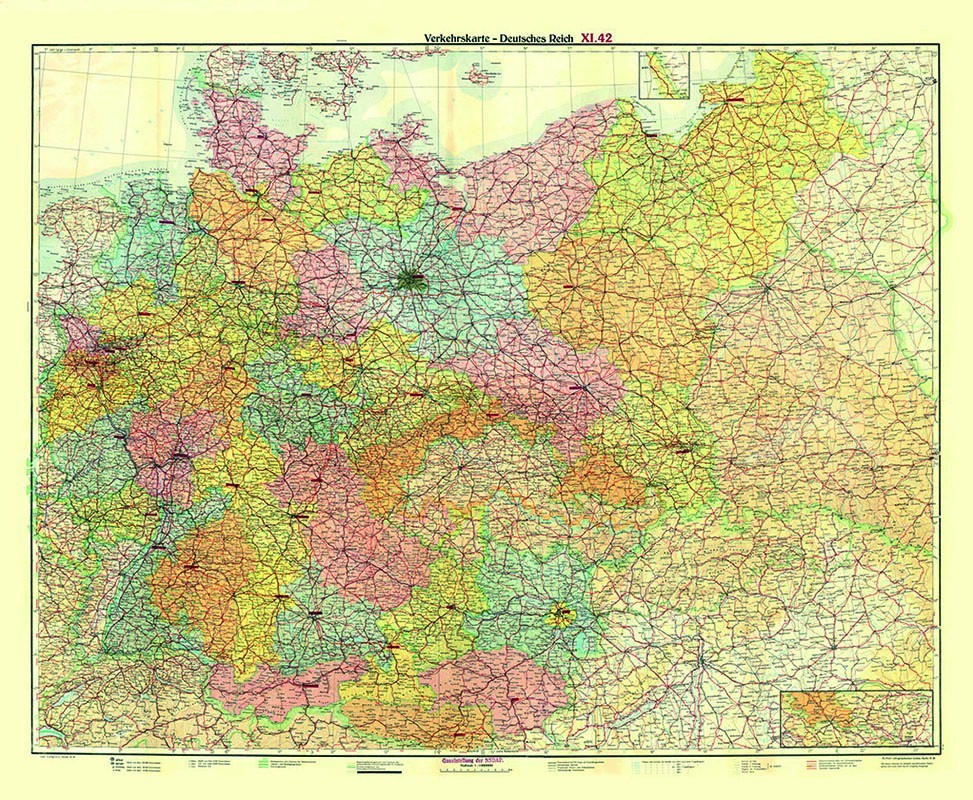 "Verkehrskarte Deutsches Reich 1942"