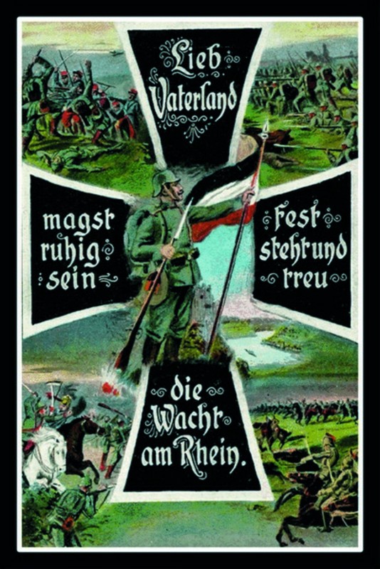 Blechschild "Die Wacht am Rhein"