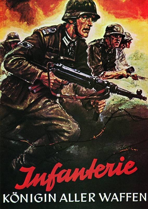 Blechschild "Infanterie - Königin aller Waffen"