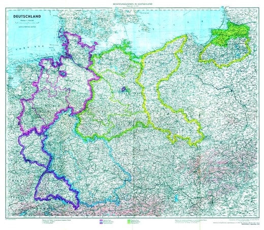 Deutschland mit Besatzungszonen