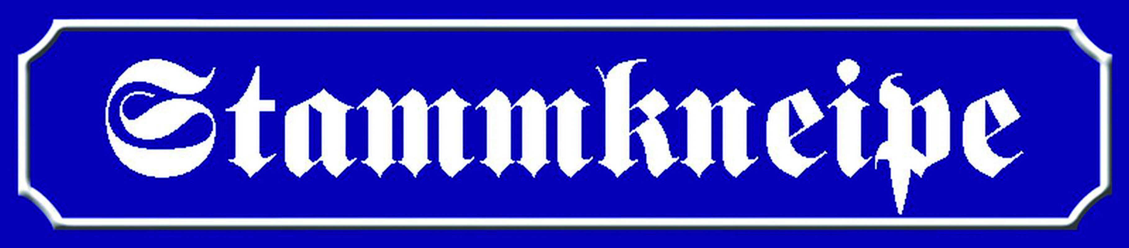 Blechschild "Stammkneipe" 46 x 10 cm