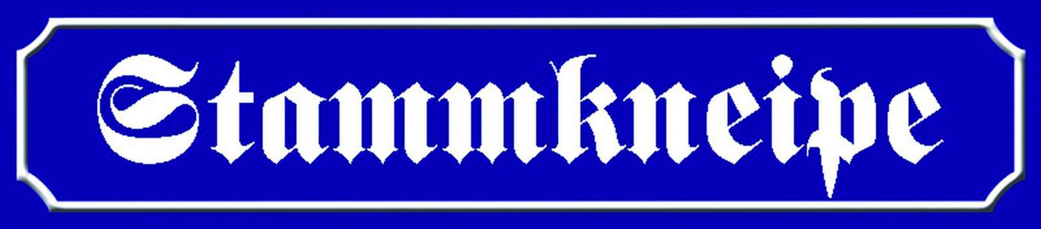 Blechschild "Stammkneipe" 46 x 10 cm