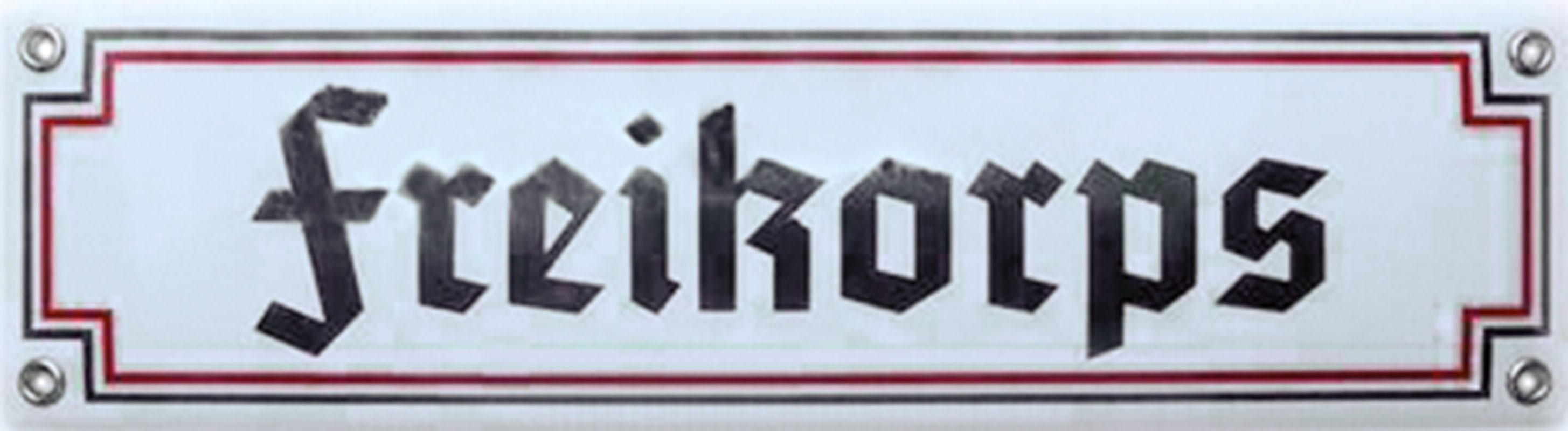 Emailleschild "Freikorps"