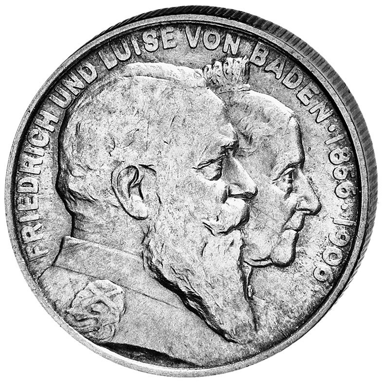 "Goldene Hochzeit Friedrich I. und Luise", 2 Mark
