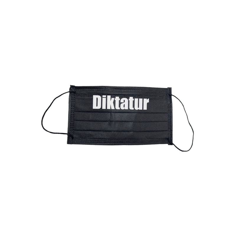 OP-Maske "Diktatur" schwarz, 5 Stück