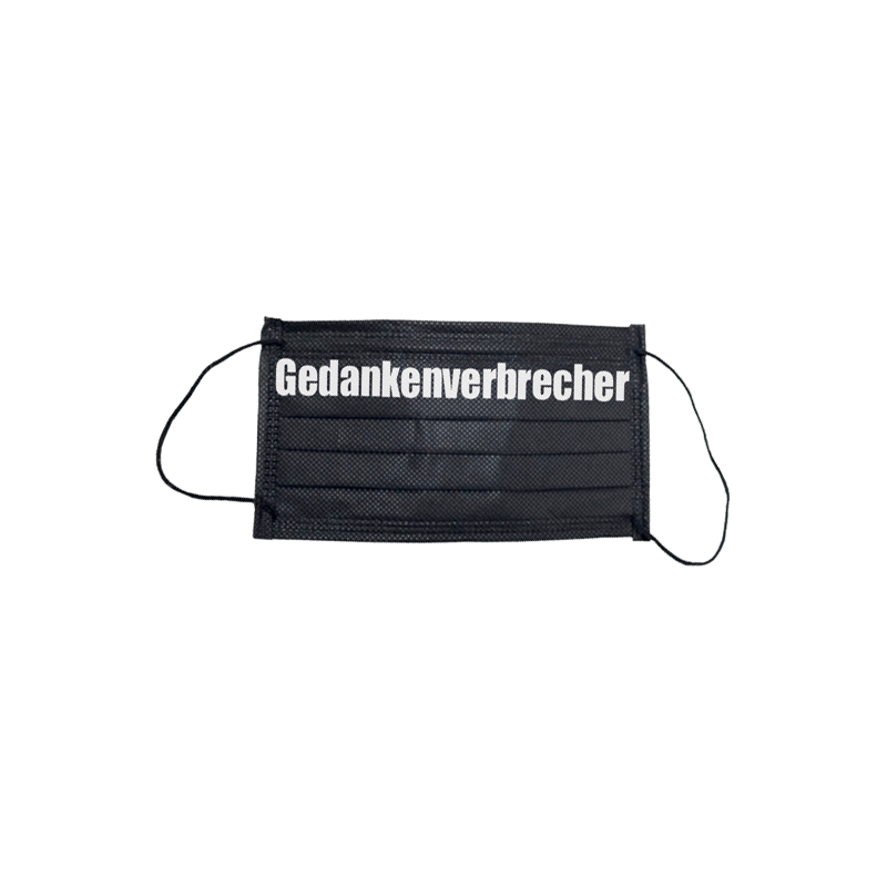 OP-Maske "Gedankenverbrecher" schwarz, 5 Stück