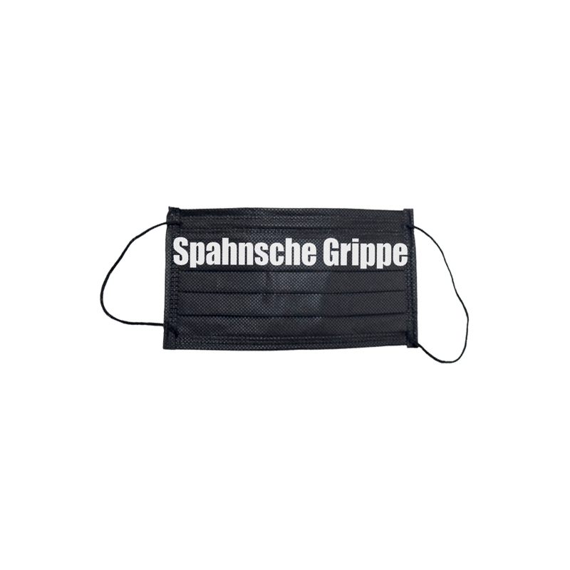 OP-Maske "Spahnsche Grippe" schwarz, 5 Stück