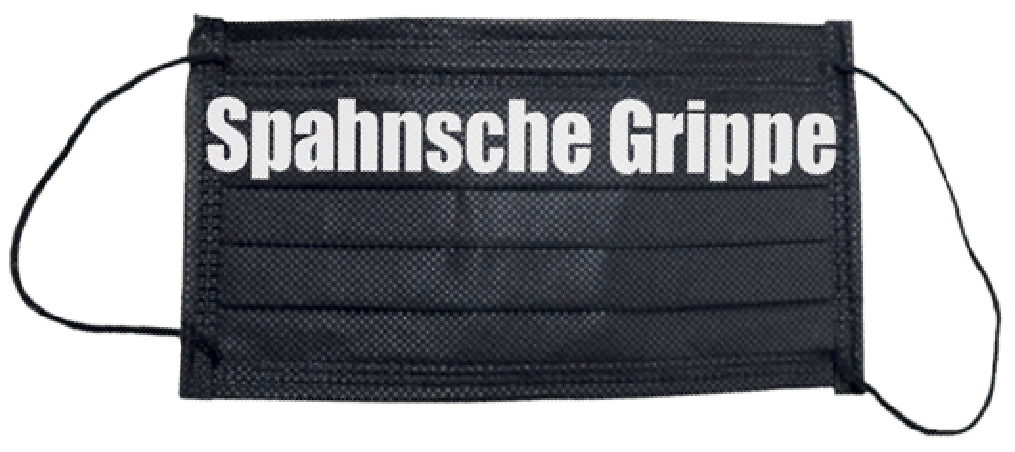 OP-Maske "Spahnsche Grippe" schwarz, 5 Stück