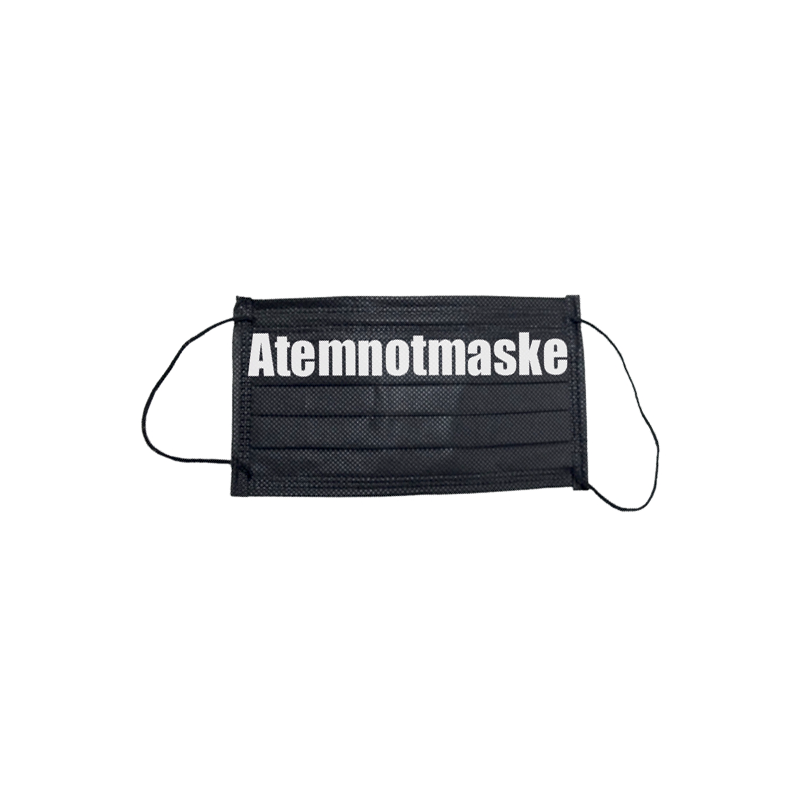 OP-Maske "Atemnotmaske" schwarz, 5 Stück