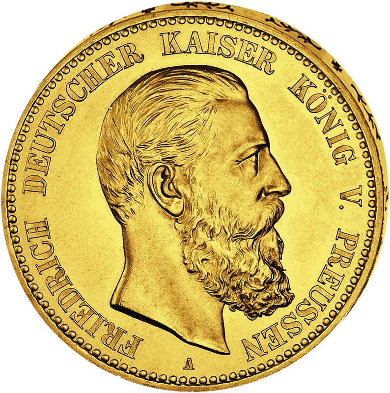 "Friedrich III.", 10 Mark
