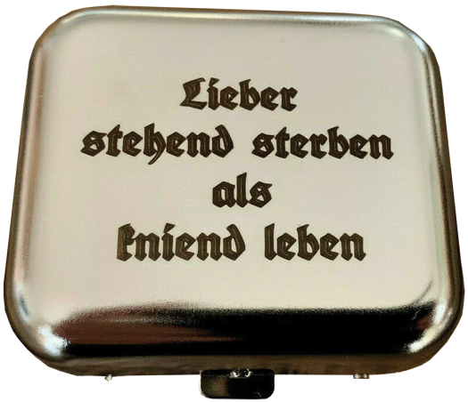 "Lieber stehend sterben..."