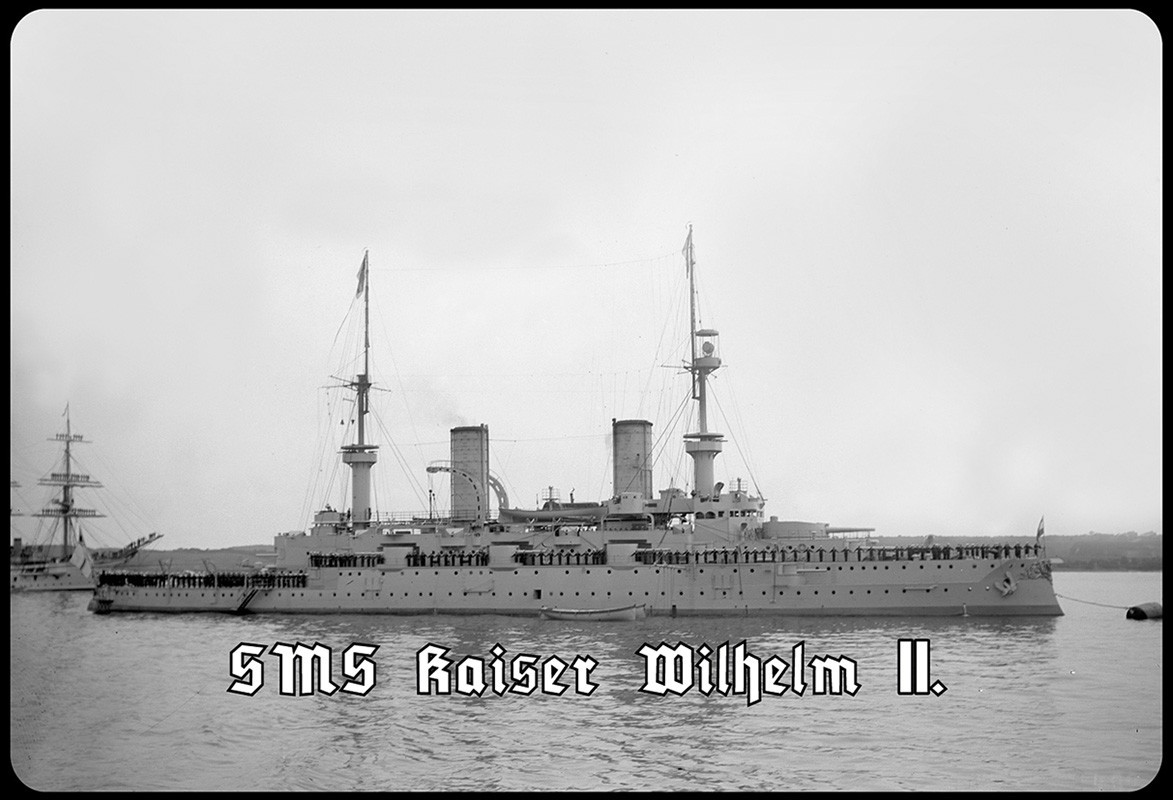 Blechschild "SMS Kaiser Wilhelm II."