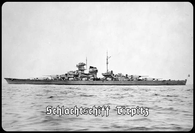 Blechschild "Schlachtschiff Tirpitz"