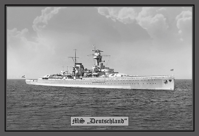 Blechschild "MS Deutschland"