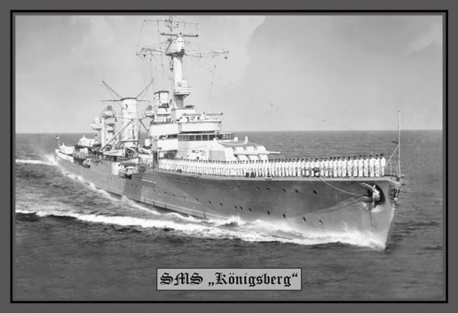 Blechschild "SMS Königsberg"