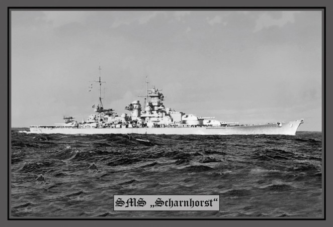 Blechschild "SMS Scharnhorst"