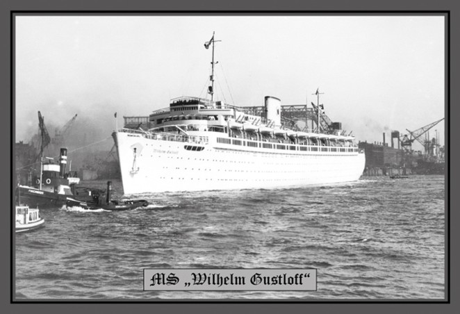 Blechschild "MS Wilhelm Gustloff"