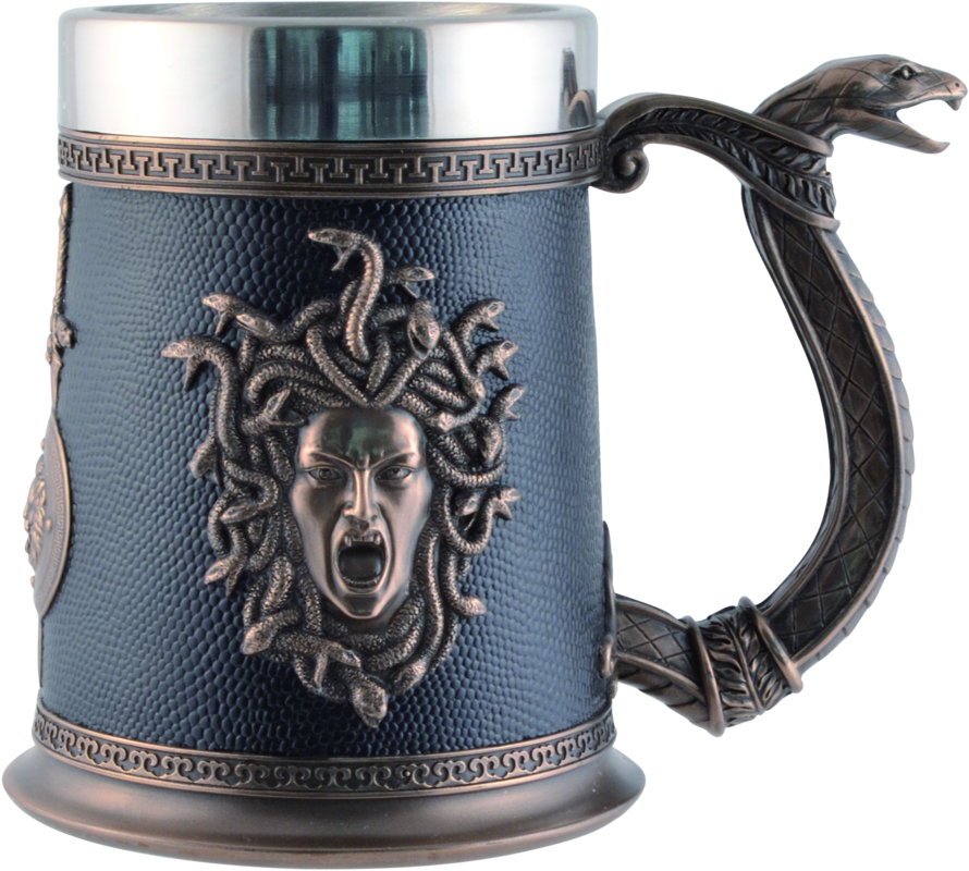 Bierkrug "Medusa mit Schlangengriff"