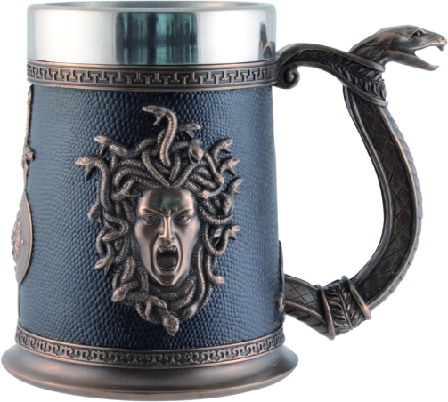 Bierkrug "Medusa mit Schlangengriff"