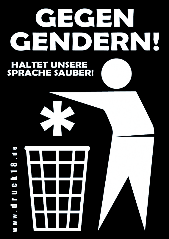 Aufkleber "Gegen Gendern", 10 Stück