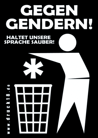 Aufkleber "Gegen Gendern", 10 Stück