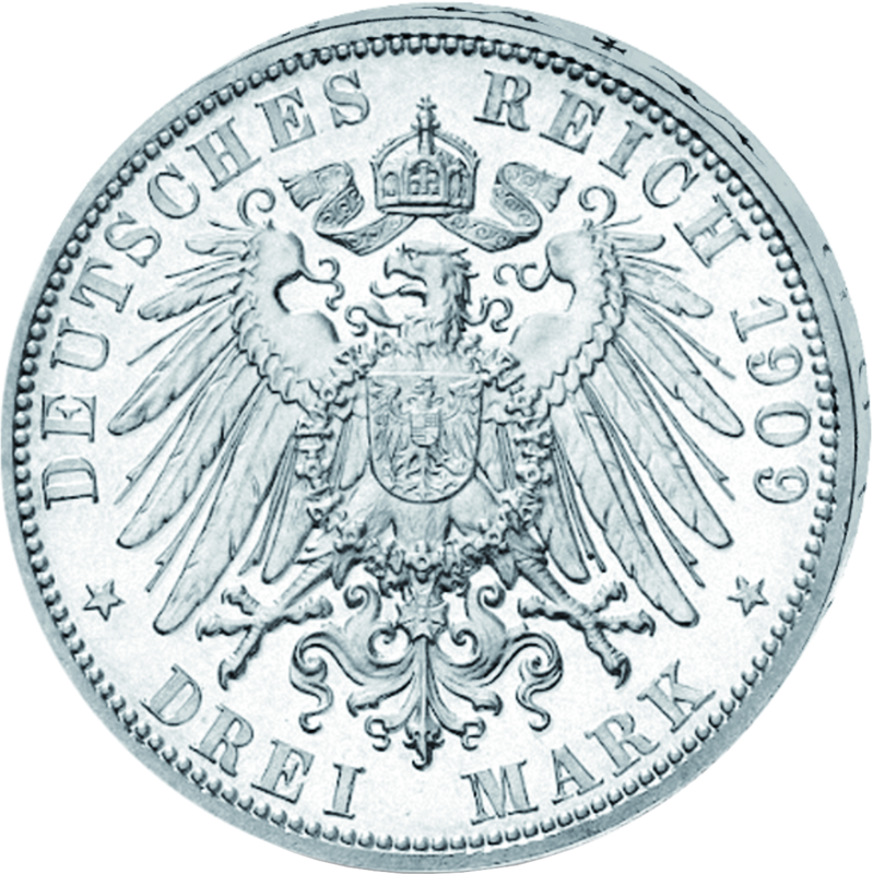 "Fürstentum Schwarzburg-Sondershausen", 3 Mark