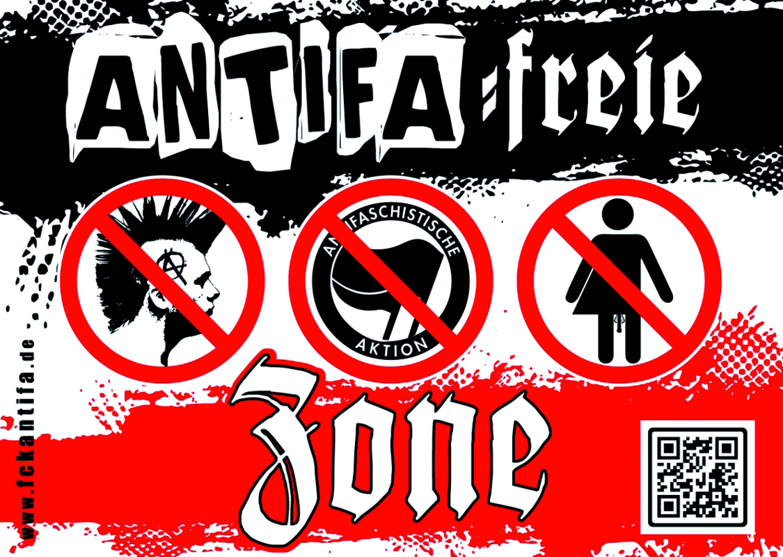 Aufkleber "Antifa-freie-Zone", 10 Stück