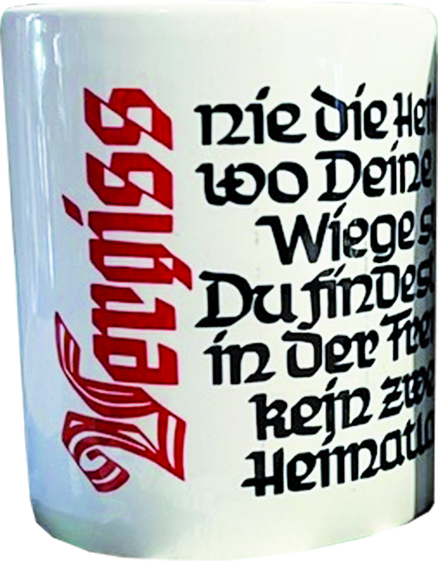 Becher "Vergiss nie die Heimat"