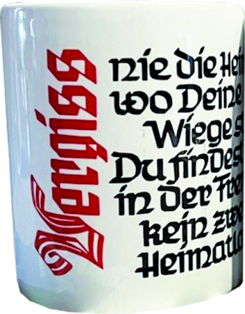 Becher "Vergiss nie die Heimat"
