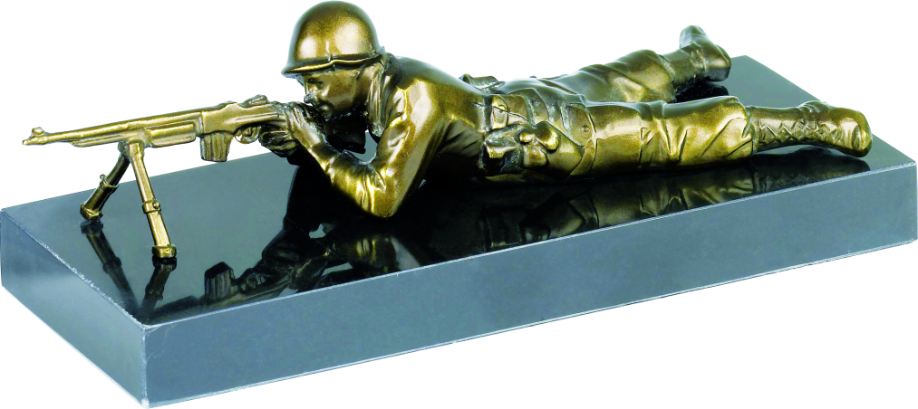 Bronzereplik "MG-Schütze der US-Armee"