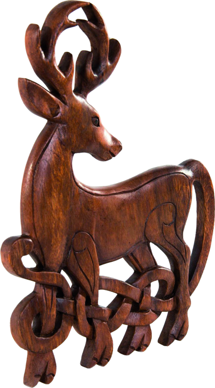 Wandbild "Keltischer Hirsch"