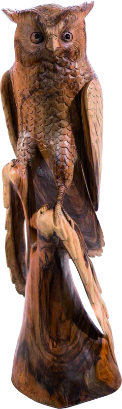Holz-Statue „Eule“