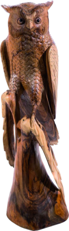 Holz-Statue „Eule“