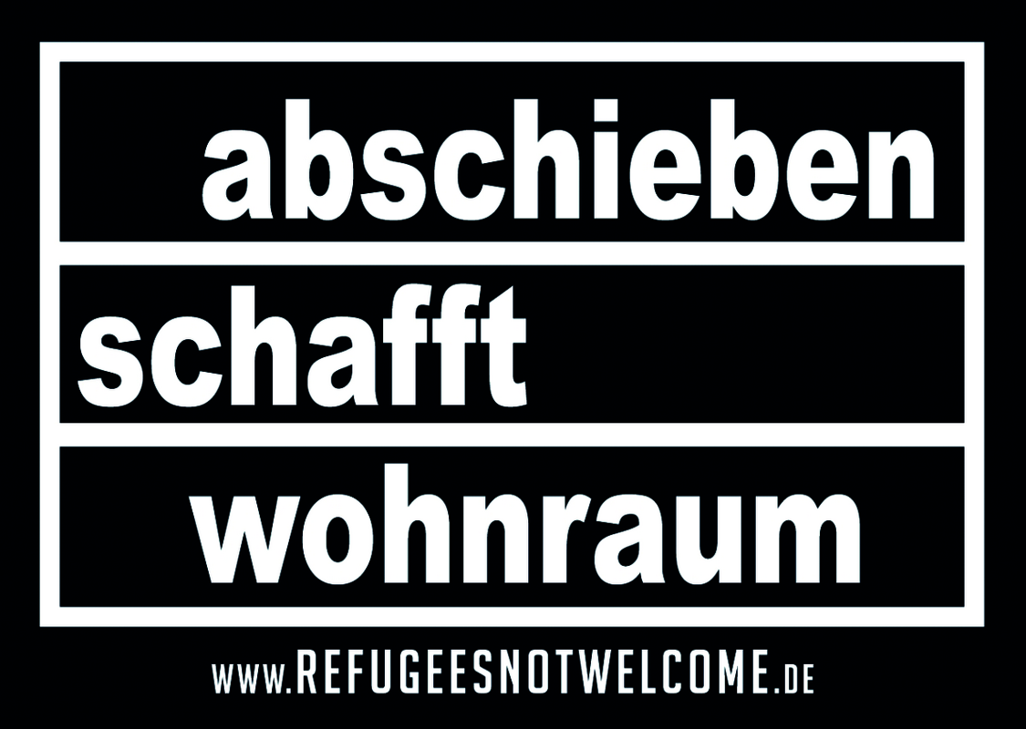 Aufkleber "Abschieben schafft Wohnraum", 10 Stück