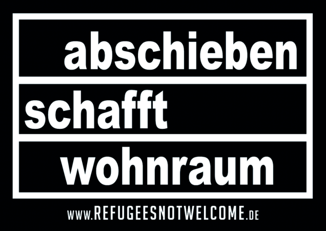 Aufkleber "Abschieben schafft Wohnraum", 10 Stück