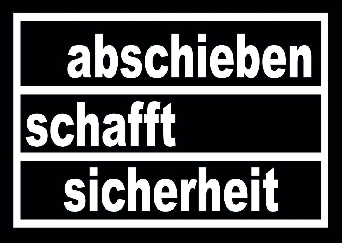 Aufkleber "Abschieben schafft Sicherheit", 10 Stück