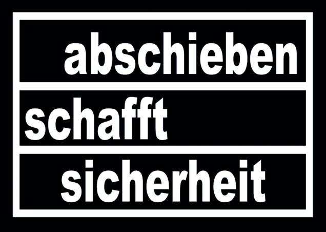 Aufkleber "Abschieben schafft Sicherheit", 10 Stück