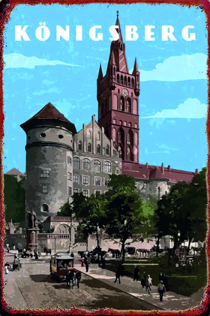 Blechschild "Königsberg" Das Stadtschloß