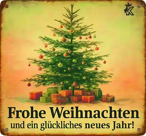 Blechschild "Frohe Weihnachten"