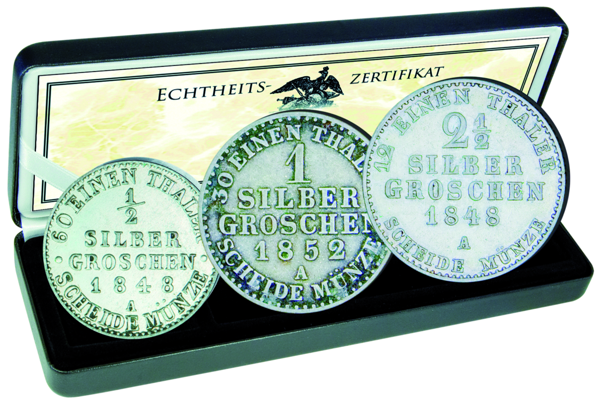 Silbergroschen-Satz "Friedrich Wilhelm IV."
