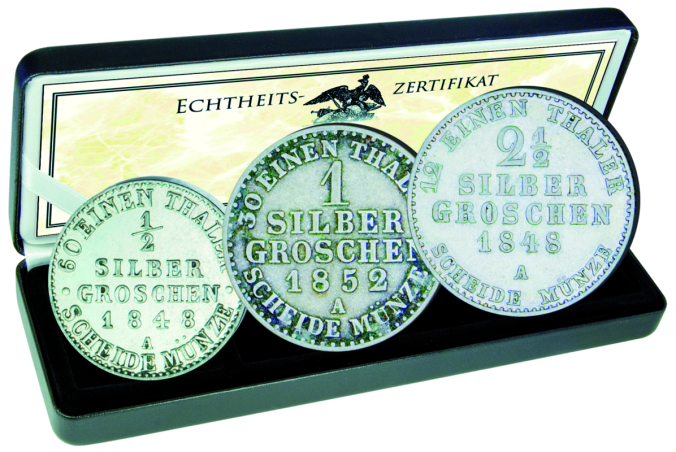 Silbergroschen-Satz "Friedrich Wilhelm IV."